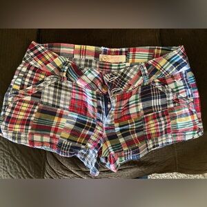 Grane jeans multi color plaid shorts